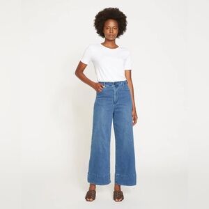 Universal Standard Carrie High Rise Wide Leg Jeans in True Blue 8